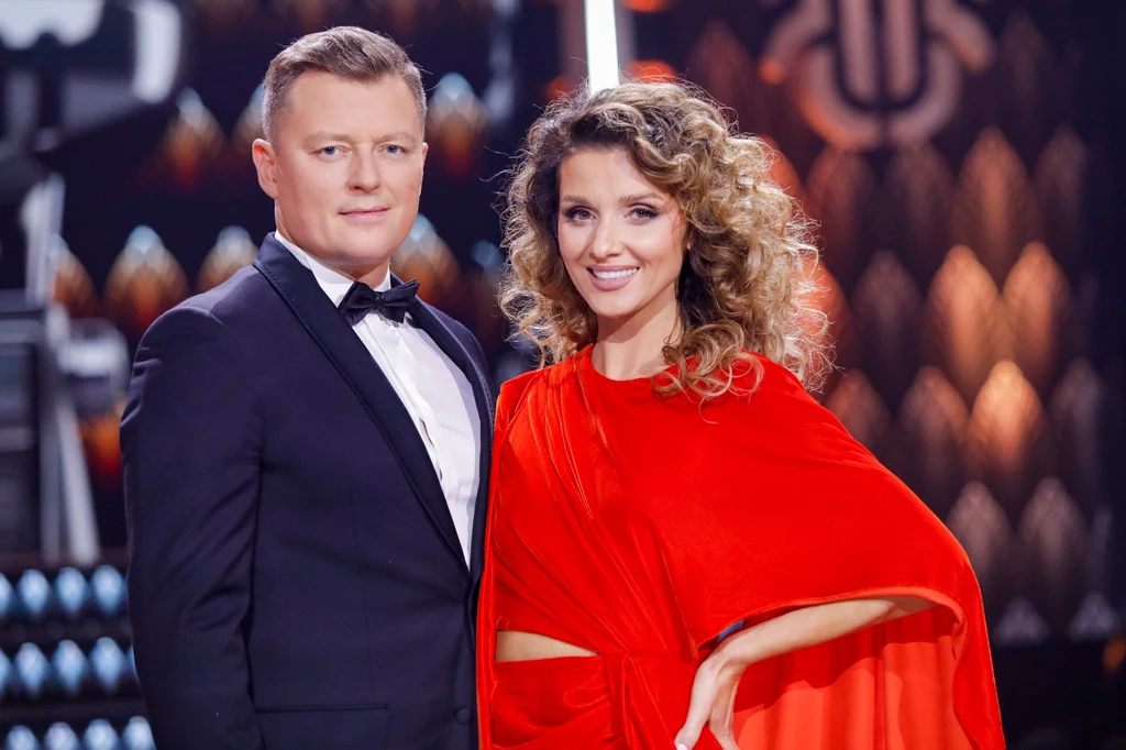 Rafał Brzozowski i Malwina Kusior na planie programu "Rytmy Dwójki"