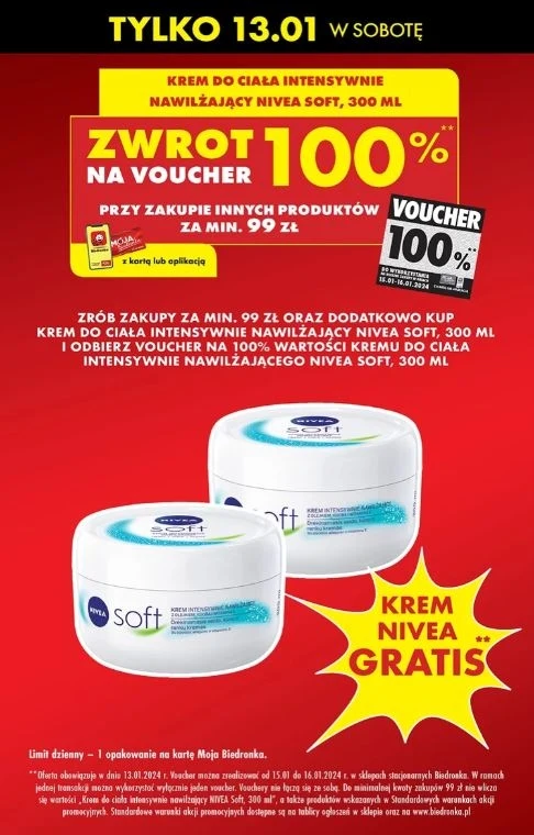 Biedronka zwraca pieniądze za kremy Nivea!