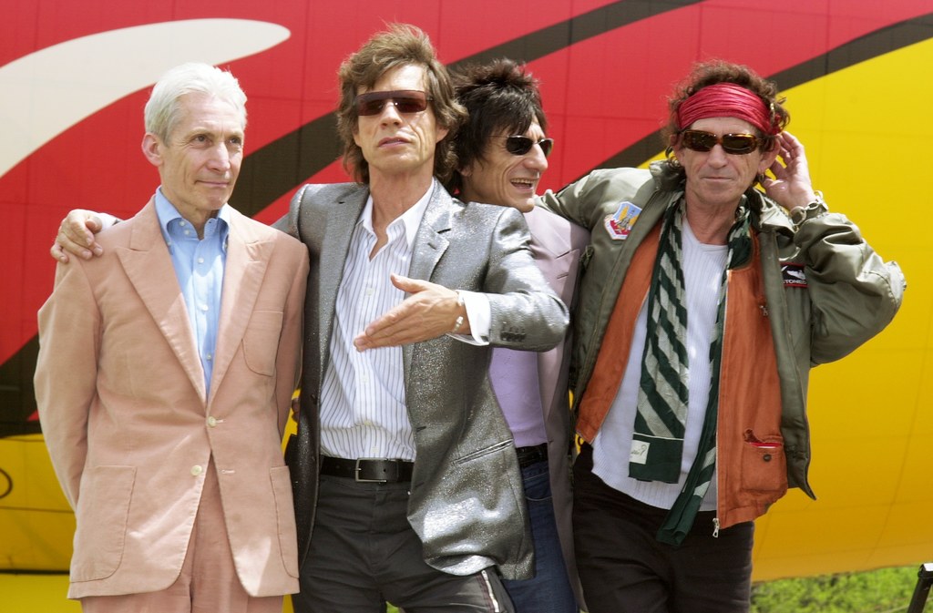 The Rolling Stones ogłaszający trasę "Licks Tour", której częścią był występ w Wiltern