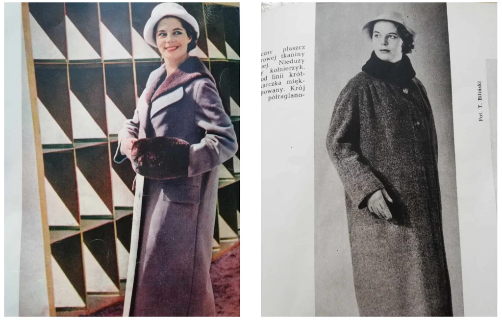 Zimowe płaszcze lansowane przez magazyn "Moda" Zdj/ Magazyn "Moda" 1957/58/ Archiwum autorki