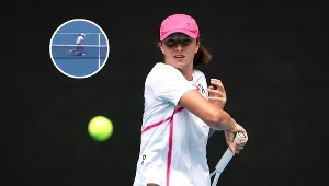 Iga Świątek podczas treningu przed Australian Open