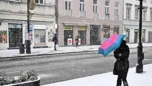 Opady śniegu w Warszawie 