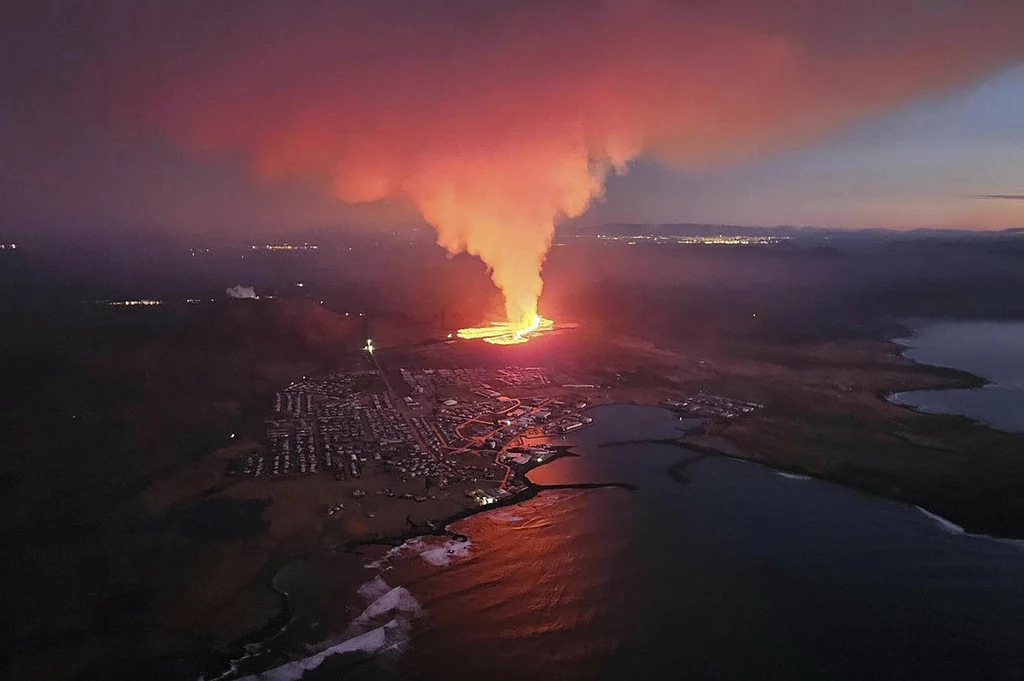 Wybuch islandzkiego wulkanu zagroził miastu Grindavik