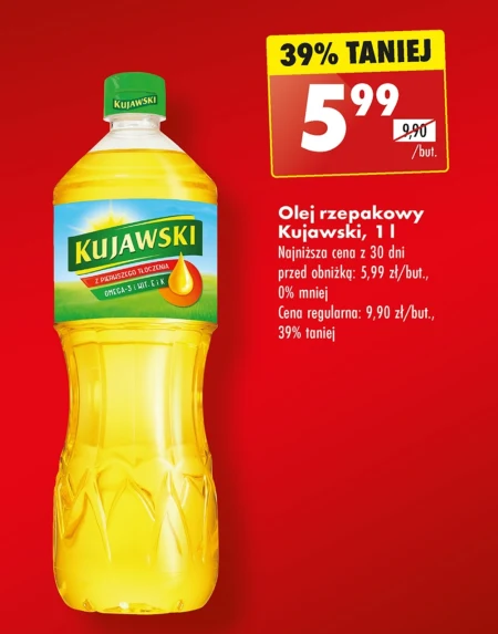 Kujawski Olej rzepakowy z pierwszego tłoczenia 1 l