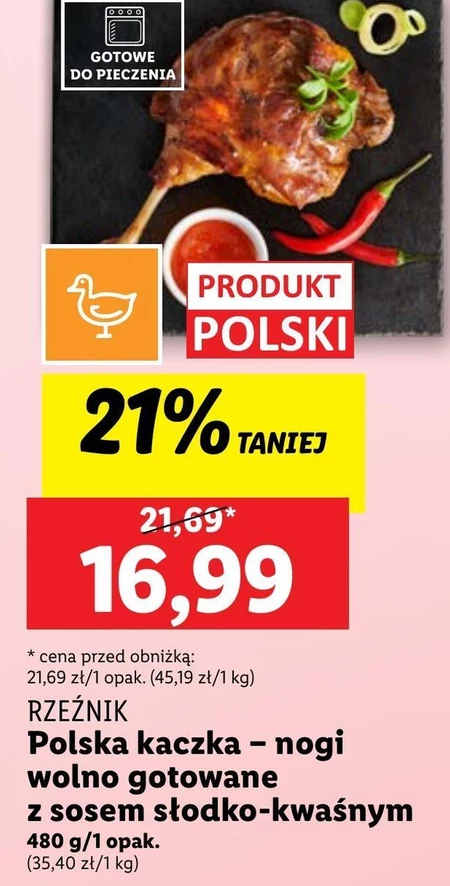 Kaczka do pieczenia Wolno Gotowane