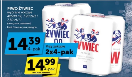 Żywiec Piwo jasne 4 x 500 ml