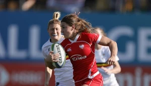 Polska kapitan Natalia Pamięta z piłką / fot. PZR