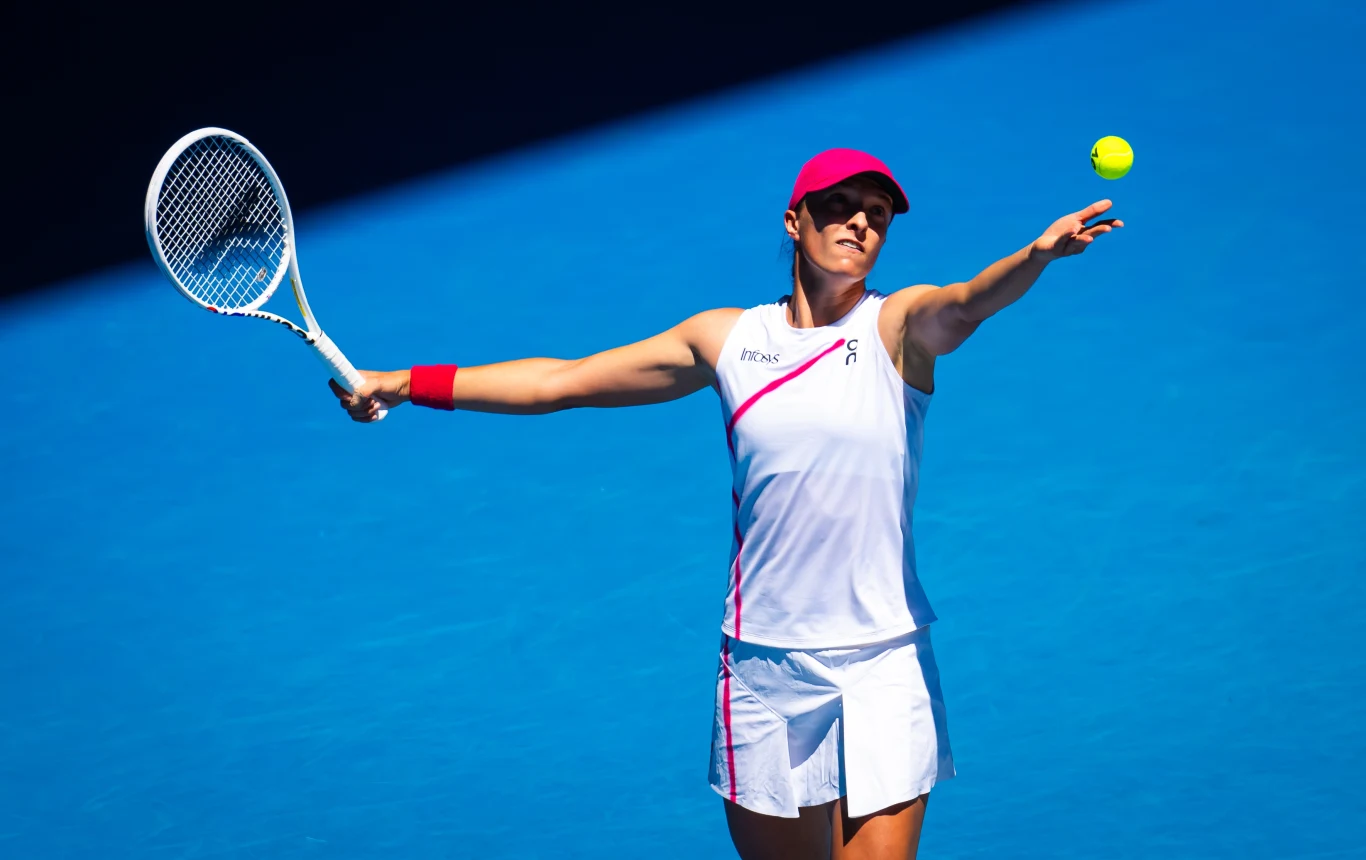 Iga Świątek podczas pierwszej rundy Australian Open Iga Świątek podczas pierwszej rundy Australian Open