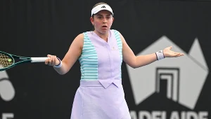 Jelena Ostapenko podczas turnieju WTA 500 w Adelajdzie