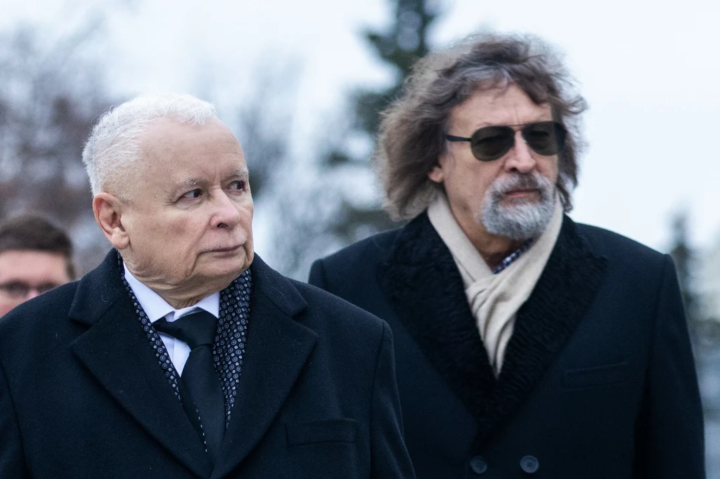 Prezes PiS Jarosław Kaczyński i jego kuzyn Jan Maria Tomaszewski