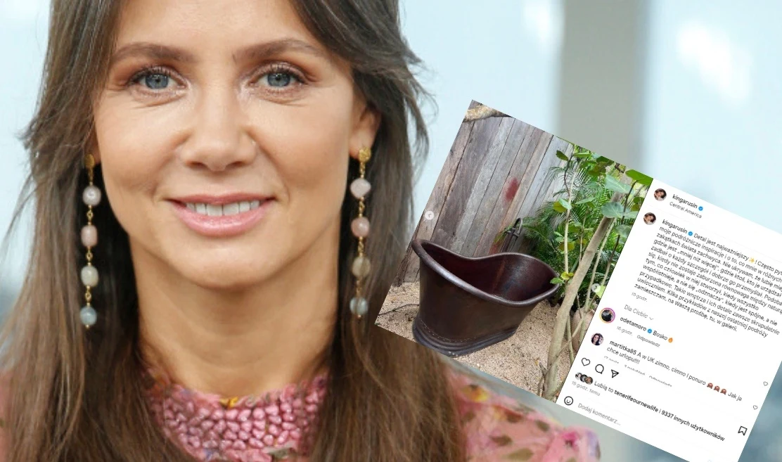 Kinga Rusin chwali się wanną /https://www.instagram.com/kingarusin/ Kinga Rusin chwali się wanną /https://www.instagram.com/kingarusin/