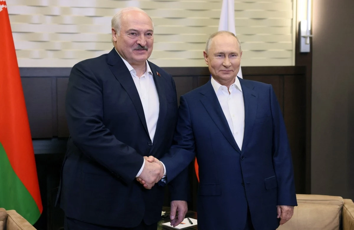 Białoruski dyktator Alaksandr Łukaszenka i Władimir Putin Białoruski dyktator Alaksandr Łukaszenka i Władimir Putin