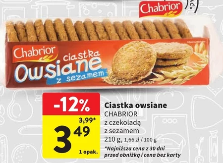 Ciastka owsiane Chabrior