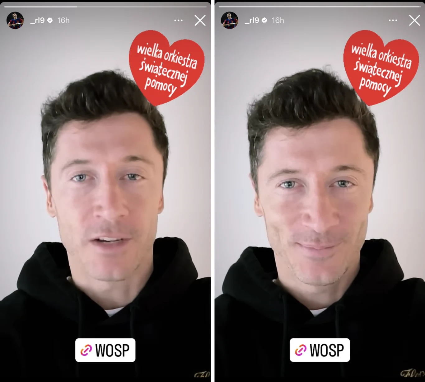 Robert Lewandowski na Insta Stories poifnormował, co przekazał na licytację WOŚP