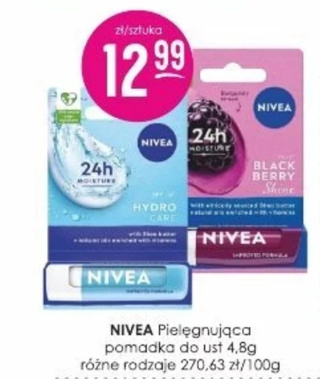 NIVEA Blackberry Shine Pielęgnująca pomadka do ust 4,8 g