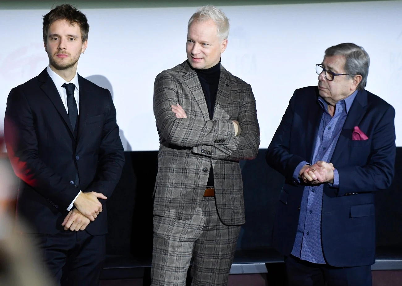 Maciej Musiał z Maciejem Stuhrem i Januszem Gajosem