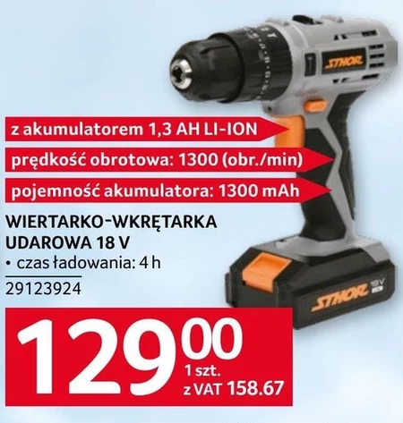 Akumulatorowa wiertarko-wkrętarka Sthor