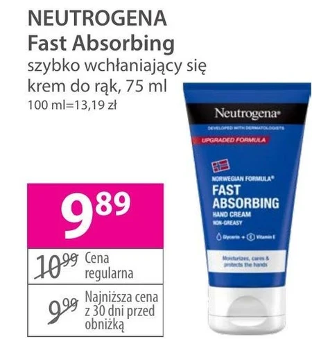 Neutrogena Szybko wchłaniający się krem do rąk 75 ml