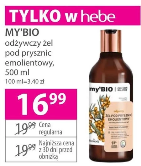 Żel pod prysznic MY'BIO
