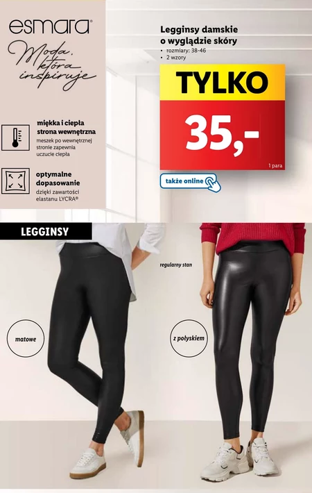Legginsy damskie Esmara