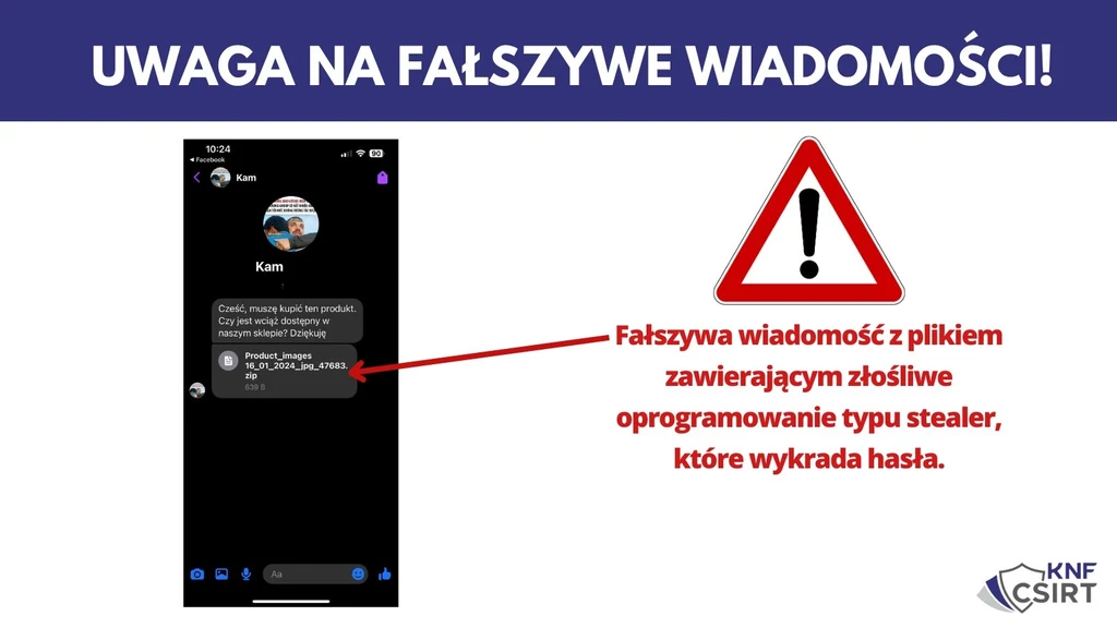 Na najnowszy atak cyberprzestępców trzeba uważać szczególnie wtedy, gdy prowadzi się profil firmy lub sprzedaje na grupach, ale zagrożeni są także pozostali użytkownicy.