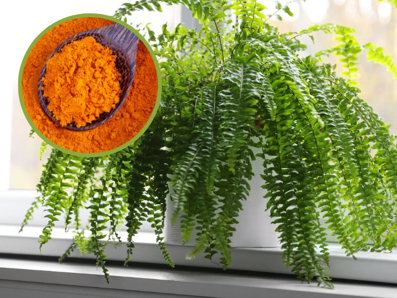 Nawóz do roślin doniczkowych z kurkumy odżywi paprotki i pobudzi je do wzrostu Nawóz do roślin doniczkowych z kurkumy odżywi paprotki i pobudzi je do wzrostu