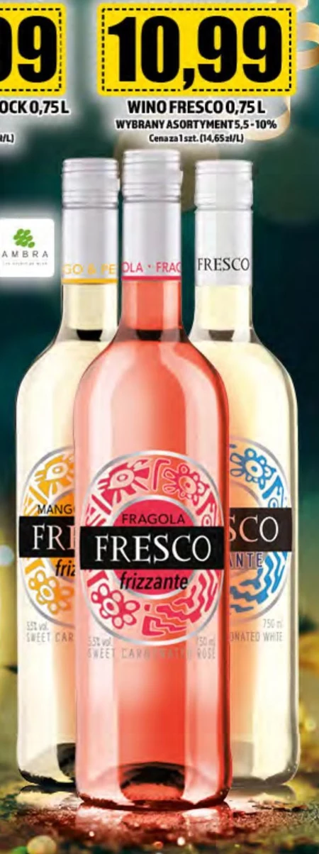 Fresco Frizzante Fragola Wino słodkie półmusujące polskie 750 ml