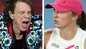 Mick Jagger, wokalista The Rolling Stones, i Iga Świątek 