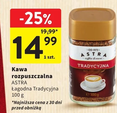 Astra Kawa rozpuszczalna liofilizowana łagodna tradycyjna 100 g