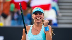 Magdalena Fręch podczas Australian Open