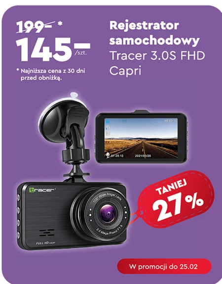 Rejestrator samochodowy Tracer