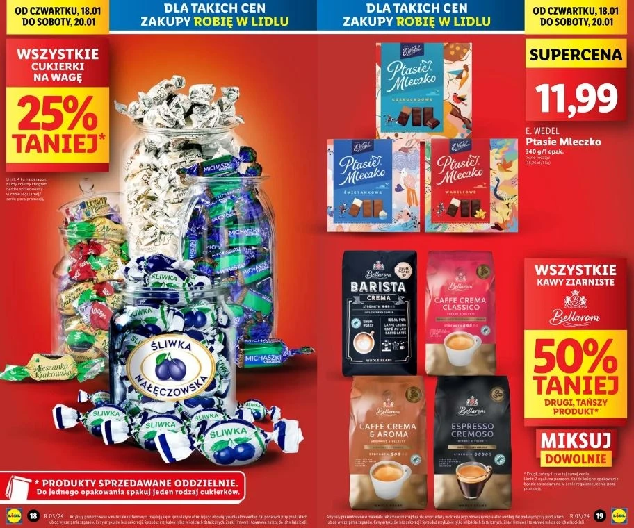 Promocje na kawę i słodycze w Lidlu! Promocje na kawę i słodycze w Lidlu!