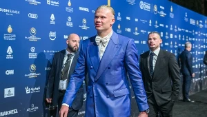 Erling Haaland podczas ceremonii Globe Soccer Awards