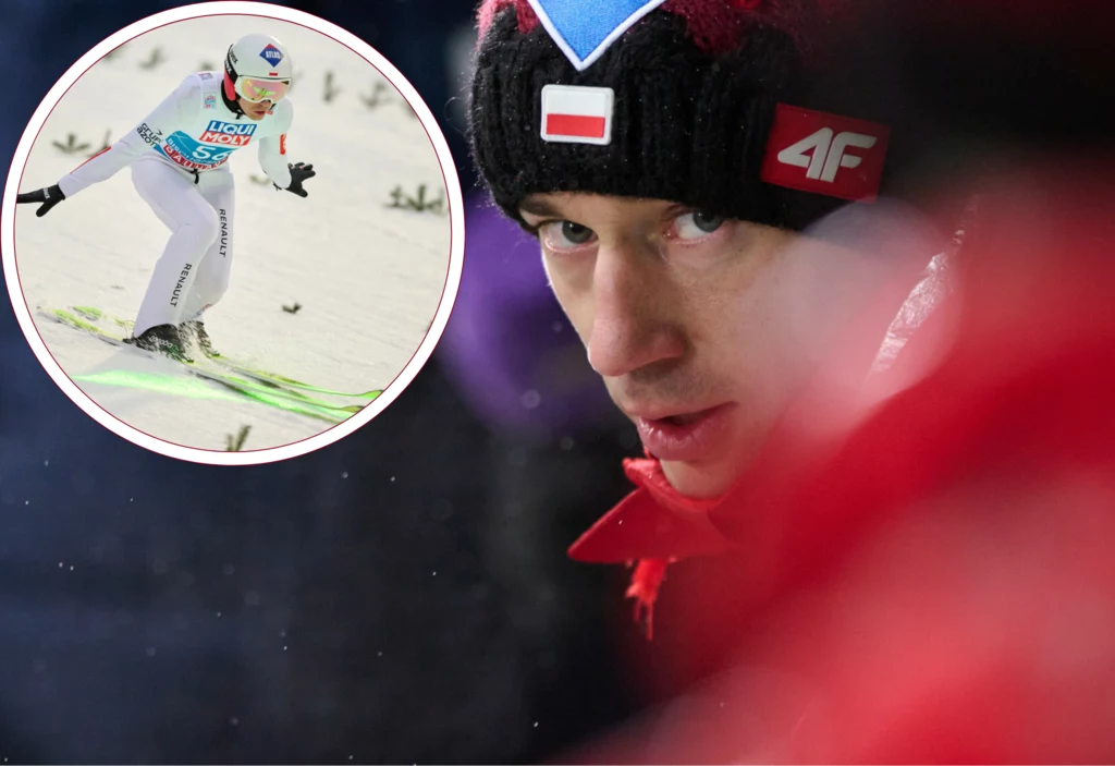 Skoki narciarskie: Puchar Świata w skokach narciarskich. Na zdjęciu polski skoczek Kamil Stoch Skoki narciarskie: Puchar Świata w skokach narciarskich. Na zdjęciu polski skoczek Kamil Stoch