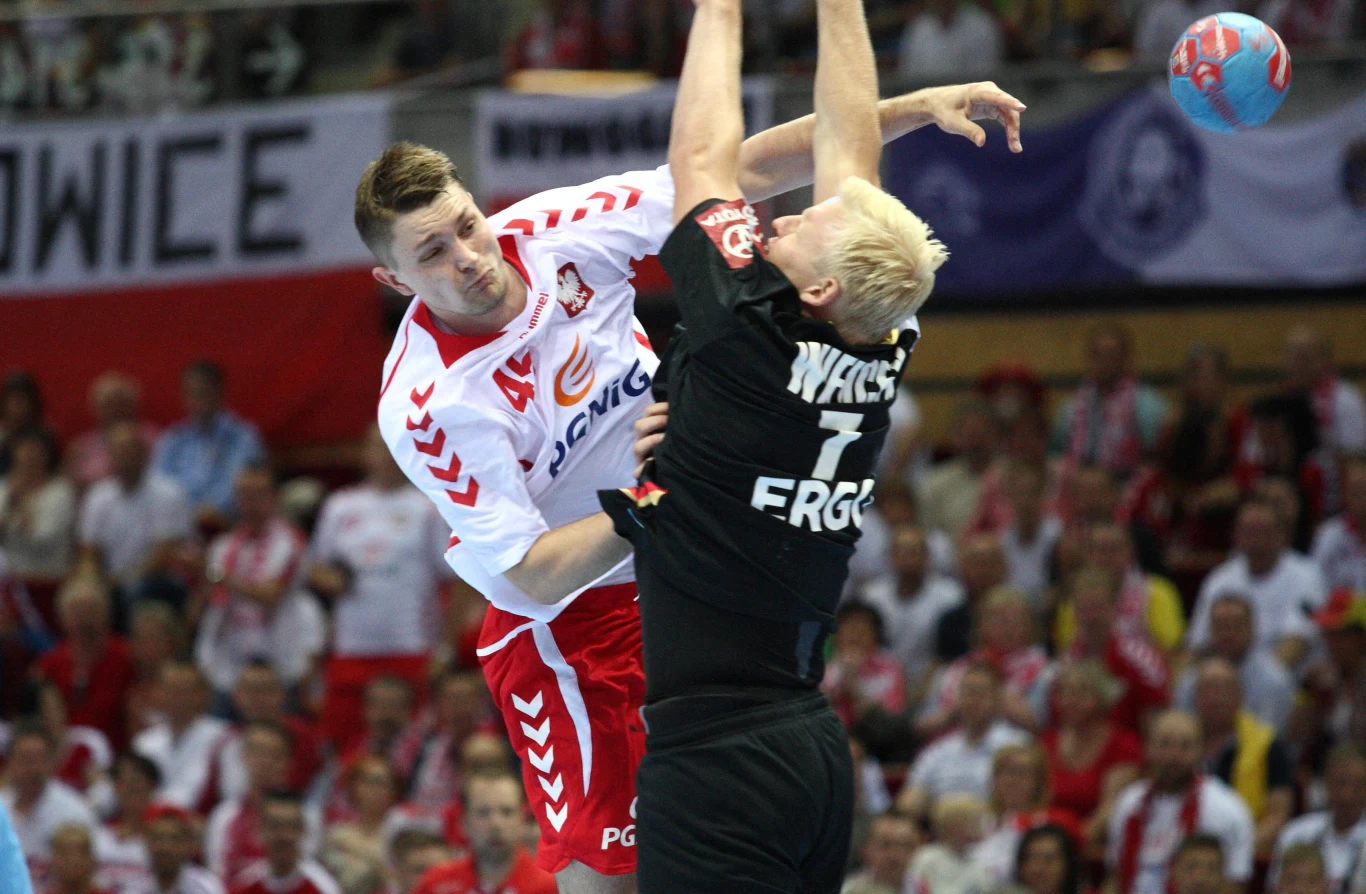 Michał Szyba w meczu z Niemcami Michał Szyba w meczu z Niemcami