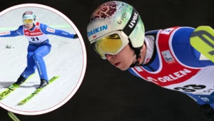 Aleksander Zniszczoł w akcji podczas zawodów Pucharu Świata w skokach narciarskich