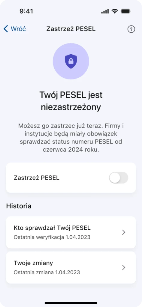 Aplikacja mObywatel na smartfony ułatwia użytkownikom dbanie o swoje bezpieczeństwo poprzez możliwość zastrzeżenia numeru PESEL