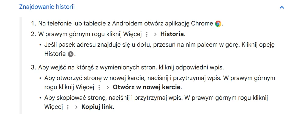 Jak znaleźć historię przeglądania w Chrome?