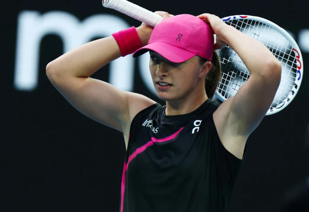 Iga Świątek - liderka rankingu WTA - podczas meczu Australian Open Iga Świątek - liderka rankingu WTA - podczas meczu Australian Open
