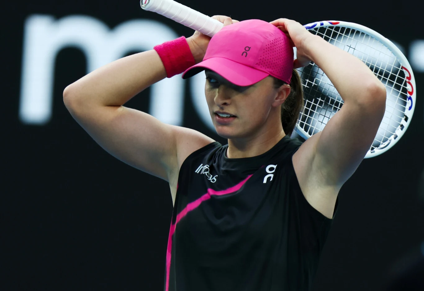 Iga Świątek - liderka rankingu WTA - podczas meczu Australian Open Iga Świątek - liderka rankingu WTA - podczas meczu Australian Open