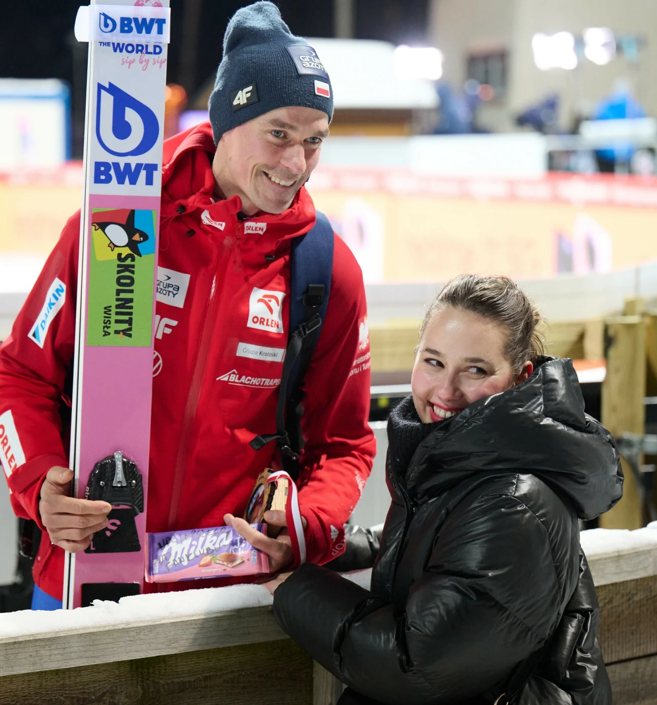Piotr Żyła i Marcelina Ziętek