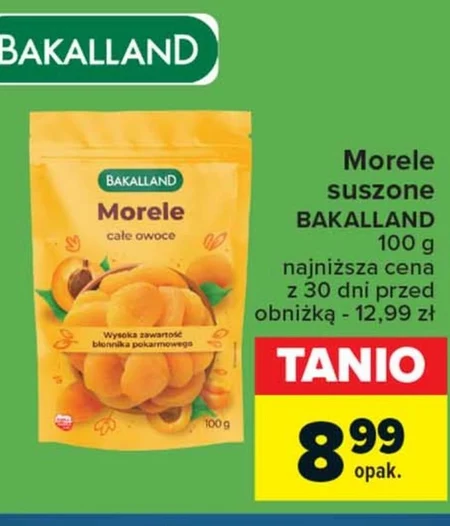 Bakalland Morele całe owoce 100 g