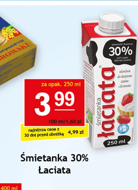 Łaciata Śmietanka 30% 250 ml