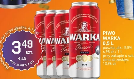 Warka Classic Piwo jasne 500 ml