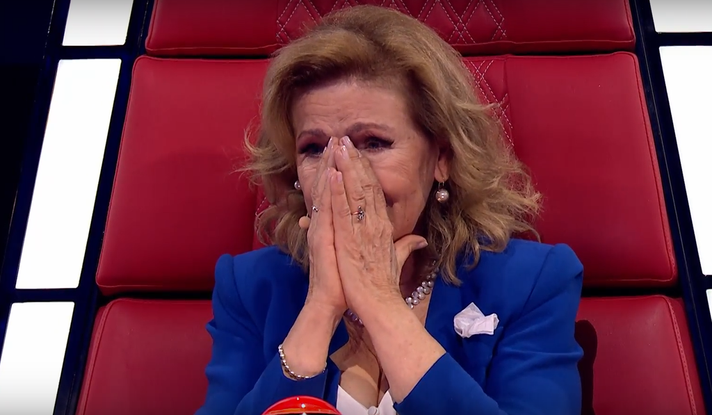 Zapłakana Halina Frąckowiak w "The Voice Senior"