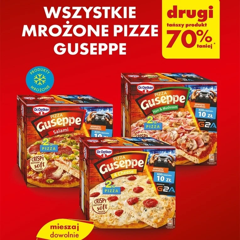 Promocja na wszystkie mrożone pizze Guseppe! 