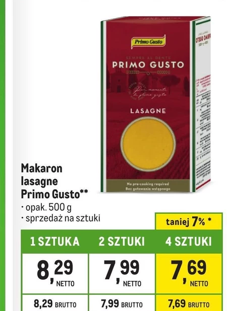 Melissa Primo Gusto Makaron lasagne 500 g