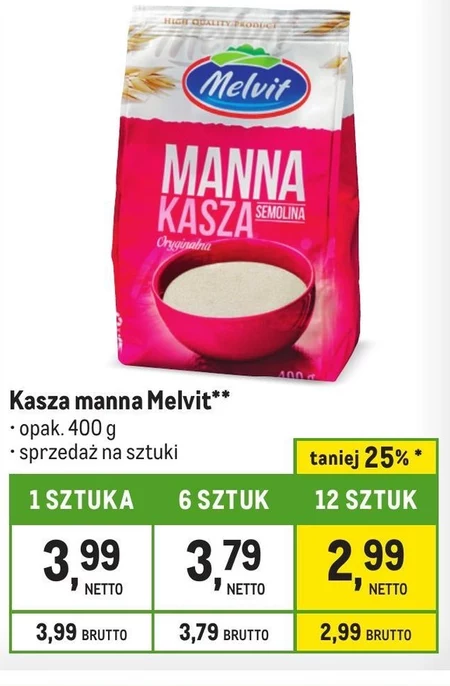 Kasza manna Melvit