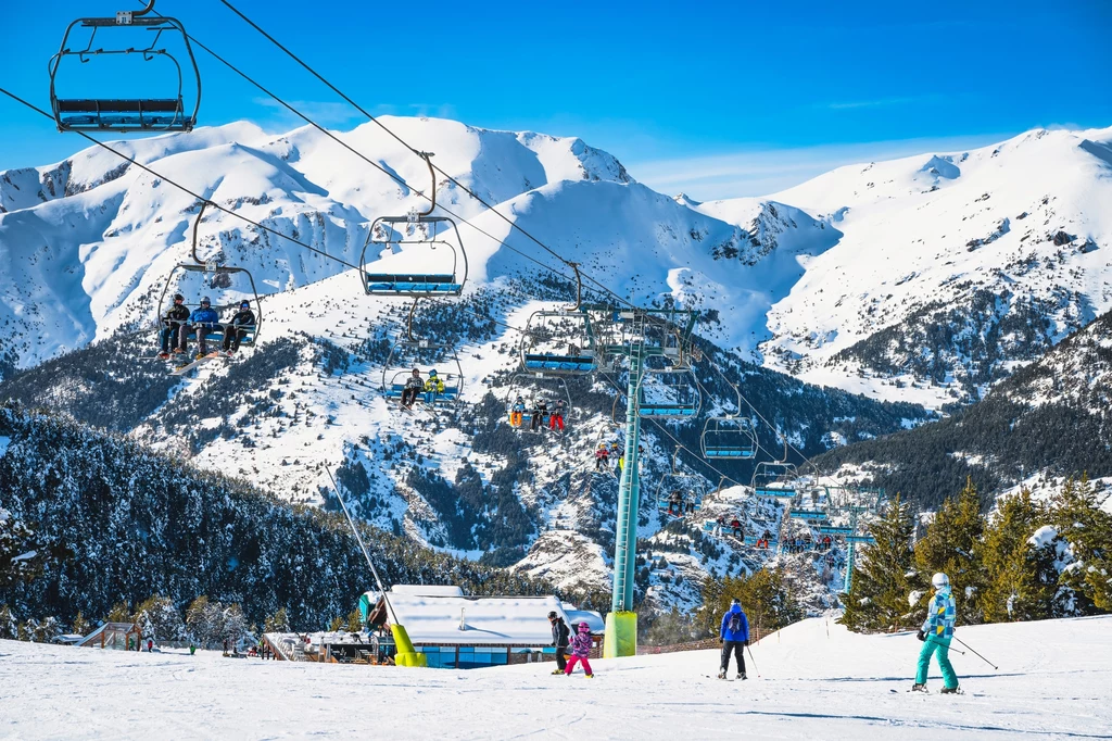 Ośrodek narciarski Grandvallira jest jednym z największych w Europie