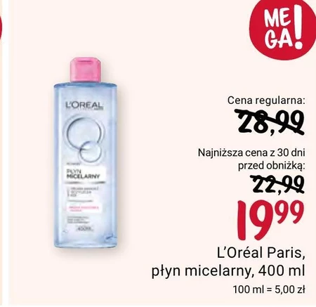 L'Oreal Paris Płyn micelarny skóra wrażliwa i sucha 400 ml